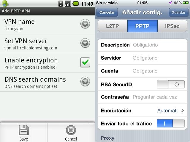 configurar VPN gratis en Android y iPhone